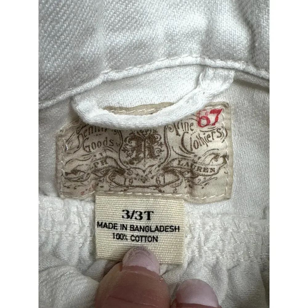 Ralph Lauren Denim White Button Down Jacket Toddler Size 3/3T